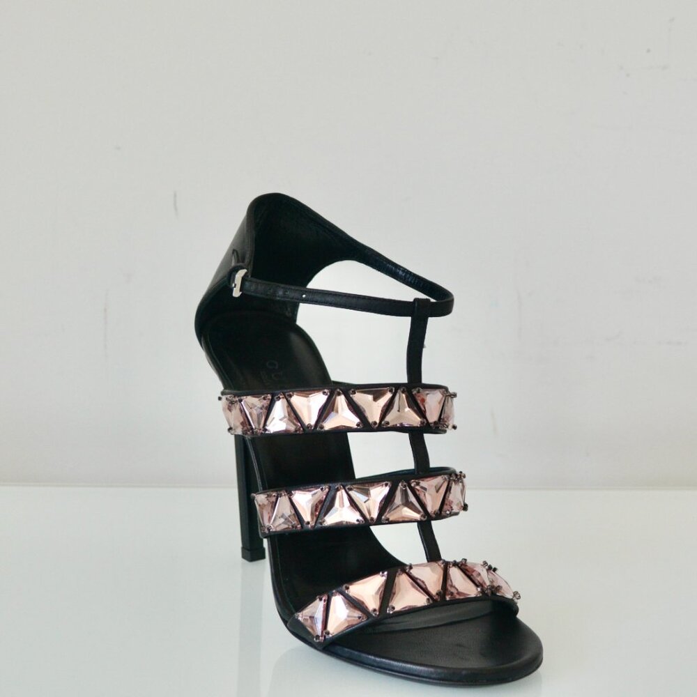 NIB Gucci Crystal Triple-Band High-Heel Sandals - Picture 6 of 8